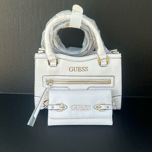 New GUESS Dementri Satchel With Wallet